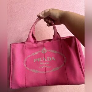 Authentic PRADA Pink Canapa Bag